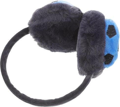 Blue Soccer Earmuffs Winter Warm Ear Covers Thickened Ear Warmers Comfortable Outdoor Cold Weather Protection for Boys in Kuwait