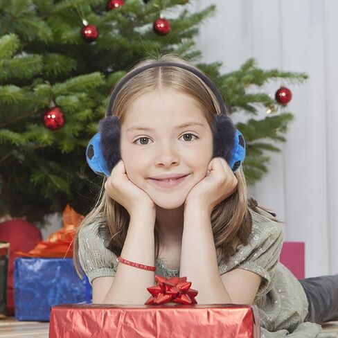 Blue Soccer Earmuffs Winter Warm Ear Covers Thickened Ear Warmers Comfortable Outdoor Cold Weather Protection for Boys in Kuwait