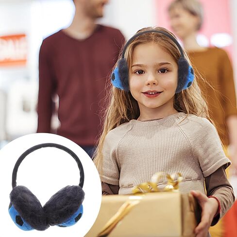 Blue Soccer Earmuffs Winter Warm Ear Covers Thickened Ear Warmers Comfortable Outdoor Cold Weather Protection for Boys in Kuwait