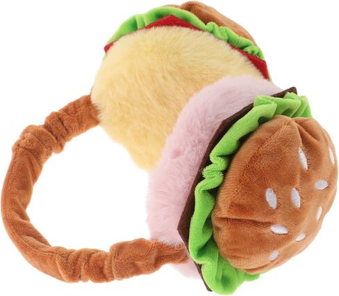 Uonlytech Furry Hamburger Earmuffs Foldable Thermal Ear Warmers Adjustable Fluffy Ear Muffs for Boys Winter Outdoor Cold Weather Protection in Saudi Arabia