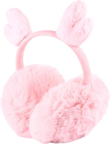 Warm Earmuffs Reindeer Antlers Plush Ear Warmer Adjustable Winter Ear Covers and Boys Cold Weather Outdoor Use in Saudi Arabia