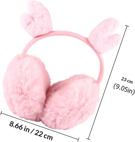 Warm Earmuffs Reindeer Antlers Plush Ear Warmer Adjustable Winter Ear Covers and Boys Cold Weather Outdoor Use in Saudi Arabia