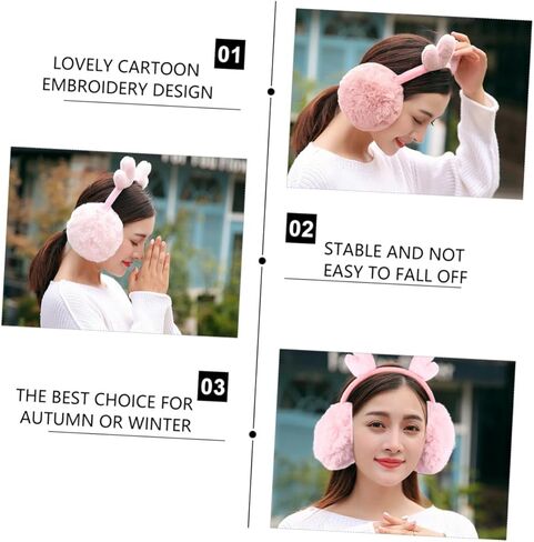 Warm Earmuffs Reindeer Antlers Plush Ear Warmer Adjustable Winter Ear Covers and Boys Cold Weather Outdoor Use in Saudi Arabia