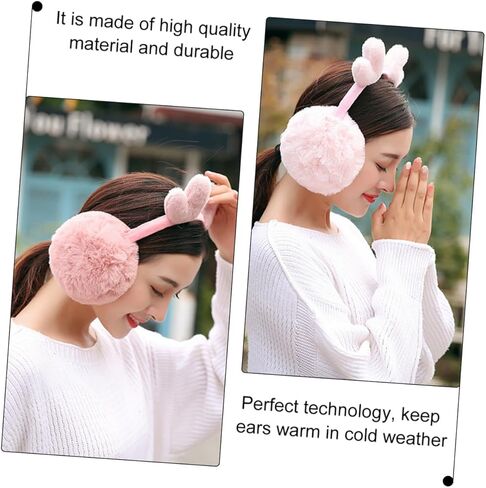 Warm Earmuffs Reindeer Antlers Plush Ear Warmer Adjustable Winter Ear Covers and Boys Cold Weather Outdoor Use in Saudi Arabia