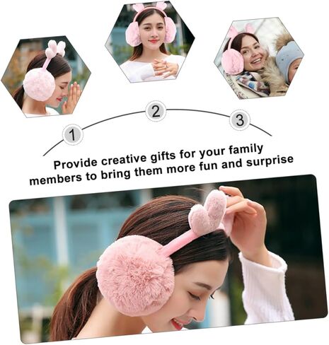 Warm Earmuffs Reindeer Antlers Plush Ear Warmer Adjustable Winter Ear Covers and Boys Cold Weather Outdoor Use in Saudi Arabia