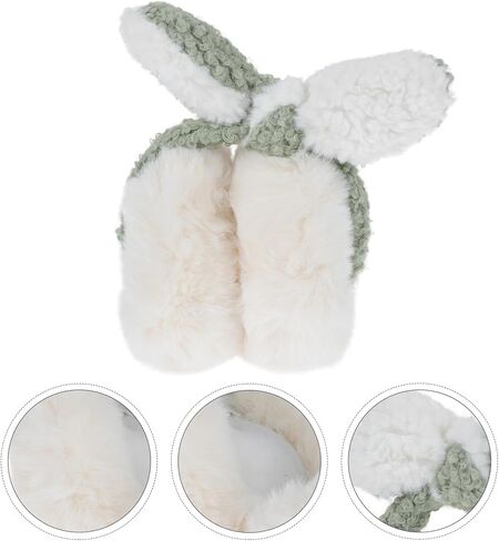 VANZACK Winter Ear Warmer Earmuffs with Bowknot Plush Warm Ear Cover in Mint Green for Outdoor Cold Weather Use in Saudi Arabia