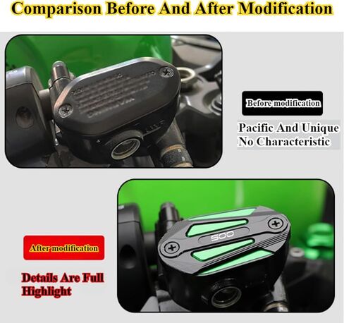 لـ Ninja 500 Ninja 500 SE Z500 Z 500 z500 2023 2024 2025 دراجة نارية CNC الفرامل الأمامية أسطوانة رئيسية غطاء خزان السوائل خزانات السوائل (أحمر) in Kuwait
