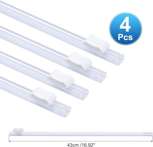 PATIKIL 4pcs Plastic Wrap Cutter, 17in Plastic Wrap Slide Cutter Self Adhesive Installation Replacement for Aluminum Foil Wax Paper Parchment Paper Wrap Dispenser, White in Saudi Arabia