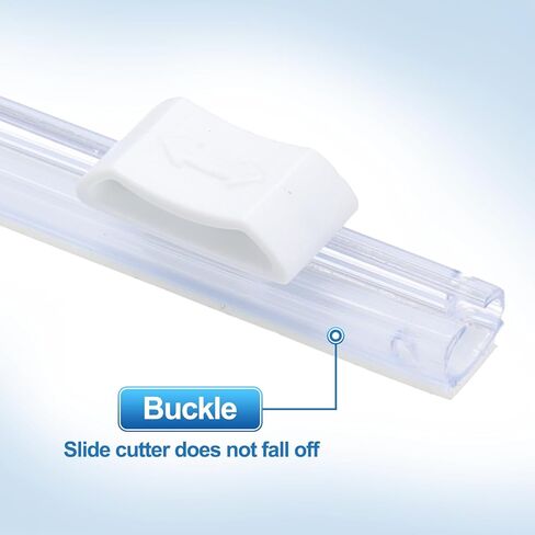 PATIKIL 4pcs Plastic Wrap Cutter, 17in Plastic Wrap Slide Cutter Self Adhesive Installation Replacement for Aluminum Foil Wax Paper Parchment Paper Wrap Dispenser, White in Saudi Arabia