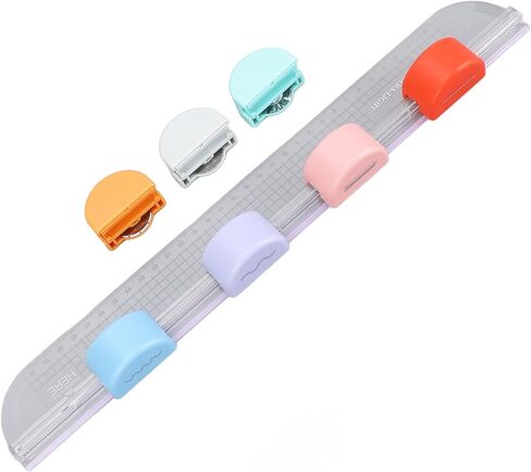 7 in 1 Paper Cutter,Multi Purpose Paper Trimmer Positioning Locating Ruler Design Versatile Trimmer Scrapbook Tool for Straight Dotted Crease Curve Stamping Lace in Saudi Arabia