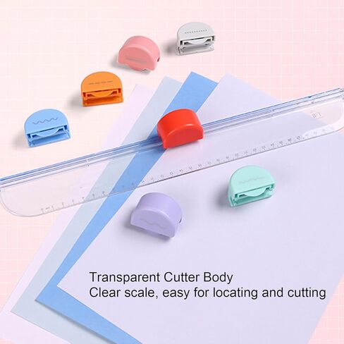 7 in 1 Paper Cutter,Multi Purpose Paper Trimmer Positioning Locating Ruler Design Versatile Trimmer Scrapbook Tool for Straight Dotted Crease Curve Stamping Lace in Saudi Arabia
