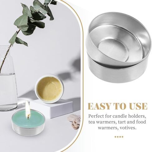 500 Pcs Aluminum Tea Light Empty Tins | Perfect for Candle Making Votives and Warmers | Ideal Packaging in Saudi Arabia