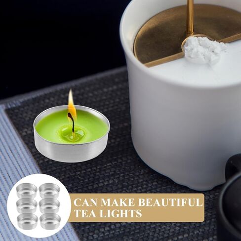 500 Pcs Aluminum Tea Light Empty Tins | Perfect for Candle Making Votives and Warmers | Ideal Packaging in Saudi Arabia