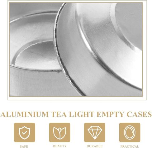 500 Pcs Aluminum Tea Light Empty Tins | Perfect for Candle Making Votives and Warmers | Ideal Packaging in Saudi Arabia
