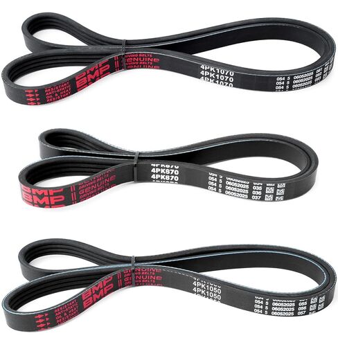 3Pcs Engine Drive Belt Kit Compatible with Toyota Tacoma 3.4L V6 1995-2004 Serpentine Belts Replace 4PK870 4PK1050 4PK1070, K040343 K040413 K040421, 5040345 5040413 5040421 343K4 413K4 421K4 in Saudi Arabia