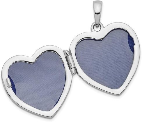 JewelryWeb 925 Sterling Silver Cubic Zirconia 23mm Love Heart Locket Locket Necklace for Women in Saudi Arabia