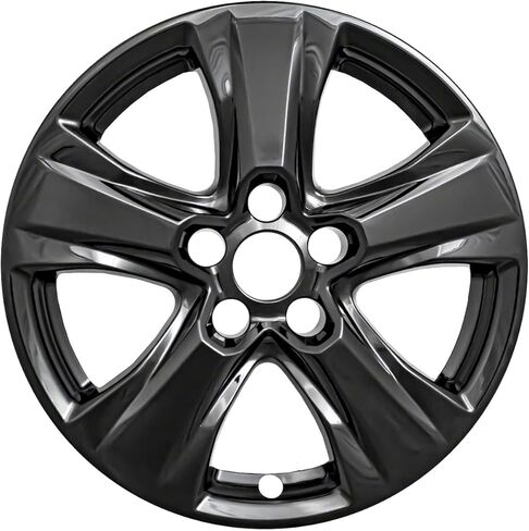 Impostor Wheel Covers Fits Toyota RAV4 2019-2025 Set of 4 Wheel Skins 5 V Spokes Gloss Black Painted ABS Plastic 17 Inch Snap-On Covers Coast to Coast IWCIMP434BLK in Saudi Arabia