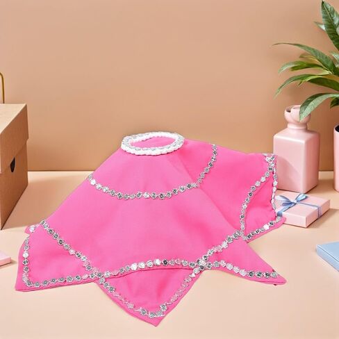 Pink Octagonal Dance Scarves 1 Pair Chinese Yangko Dancing Handkerchiefs Masquerade Party Props for Adult Stage Performance in Saudi Arabia