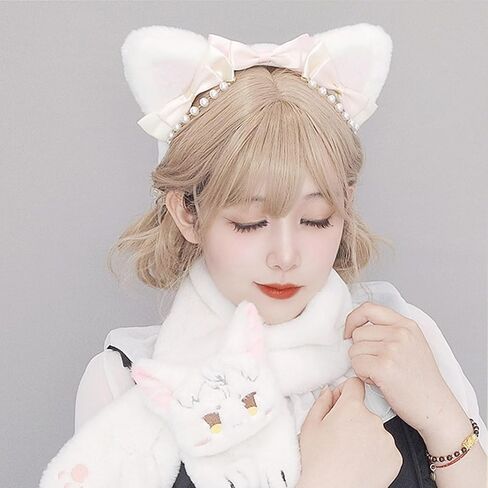 Furry Scarf Animation Props Neck Wear Women Anime Neckerchief Cute Accessories Warm Costume Neckwear Plush in Saudi Arabia
