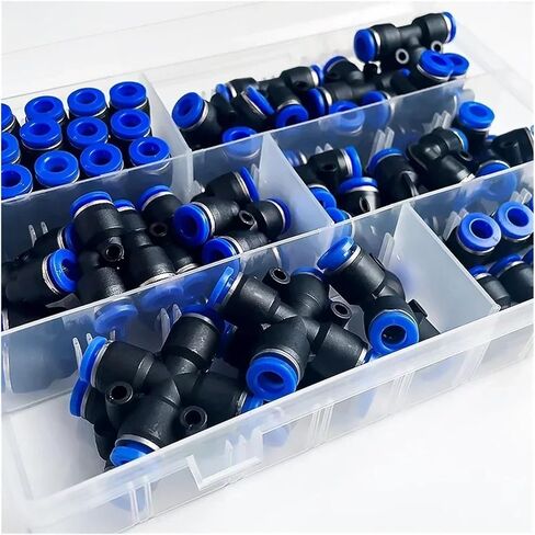 51 PCs PU-6/PE-6/PZA-6/PY-6/PV-6/PG-6/PK-6 Pneumatic Fitting Kit 6mm Outer Diameter of the Hose Pipe Tube Air Connectors in Saudi Arabia