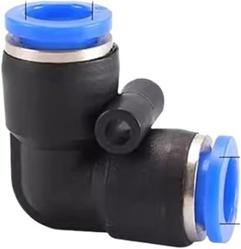 20PCS Pneumatic PV 90 Degree Elbow Plastic 4mm 6mm 8mm 10mm Air Parts Pipe Push In Water Connector 2 Way(Pv-8,20 Pcs) in Saudi Arabia