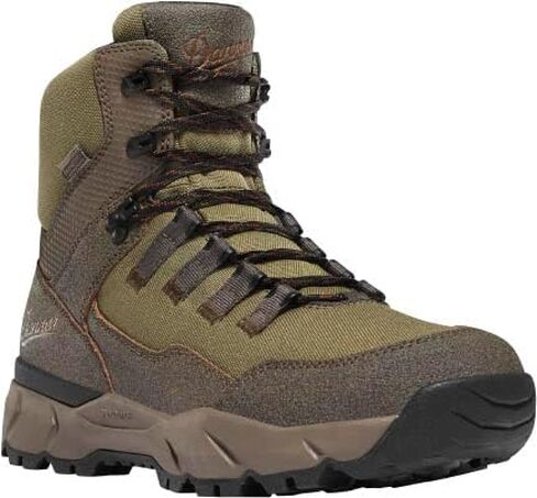 حذاء Danner Vital Trail 5 بوصات للمشي لمسافات طويلة للرجال - جلد ونسيج مقاوم للماء ومقاوم للتآكل، مع نعل أوسط ممتص للصدمات ونعل خارجي للجر، بني/زيتوني - 14 EE in Kuwait