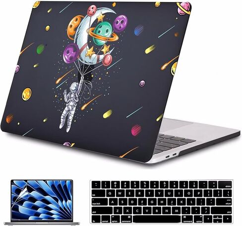 متوافق مع حافظة MacBook Air 15 بوصة 2023 M2 A2941، حافظة بلاستيكية صلبة وغطاء لوحة المفاتيح وواقي شاشة - غروب الشمس على الشاطئ in Kuwait