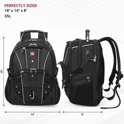 star cloud Business Travel Laptop Backpack 17 Inch, USB Type-C Charging Carry On Backpack with Anti-Theft Lock, Large Capacity Multi-Compartment Tech Backpack for Work, Commute & Travel in Kuwait