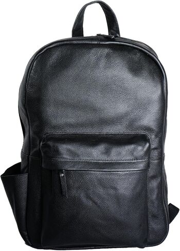 Genuine Leather Backpack for Men & Women – Laptop Bag with Multiple Compartments, Travel & College Backpack, Stylish Office Work Rucksack Fits 15.6 Inch Laptop in Kuwait