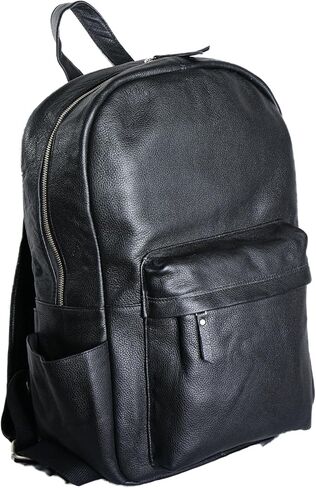 Genuine Leather Backpack for Men & Women – Laptop Bag with Multiple Compartments, Travel & College Backpack, Stylish Office Work Rucksack Fits 15.6 Inch Laptop in Kuwait