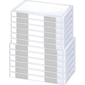 12 Pcs Clear A4 File Portable Project Case, Plastic Storage Box for 8.5" x 11" Letter Paper, Scrapbook Paper Storage Boxes Documents Magazines Holder in Kuwait