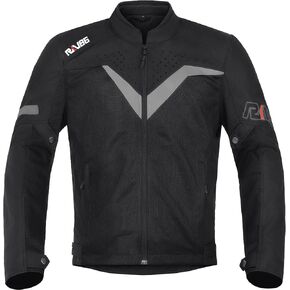 Motorcycle Jacket for Men with CE Armored Mesh Riding Jacket Breathable Motorbike Jacket Hi-viz Adventure Motorcycle Jacket (Black L) in Kuwait