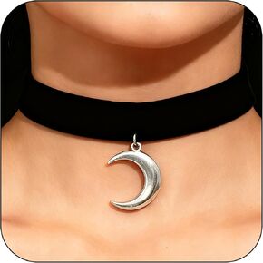 Black Choker for Women, Adjustable Layered Velvet Leather Lace Collar necklace, Goth necklace Gifts in Saudi Arabia