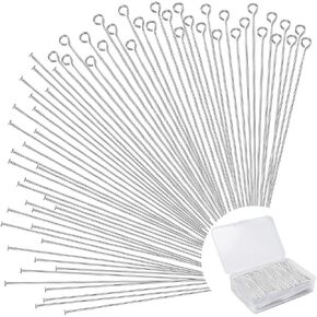 600 Pieces 2 Inch Flat Head Pins Eye Pins for Jewelry Making DIY, Straight Bendable Ball Headpin Gold and Sliver Jewelry Metal End Headpins for Craft Earring Necklace Bracelet Pendant Supplies in Kuwait
