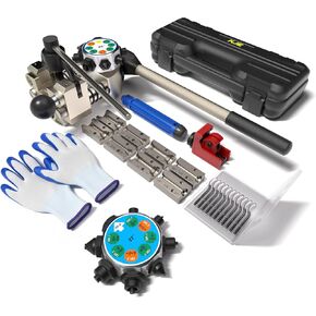 KJE 45 & 37 Degree Brake Line Flaring Tool Kit, Single Bubble Double Brake Flare Tool Kit, Profession Brake Line and Tubing Flaring Tool for 3/16", 1/4", 5/16", 3/8" Tubes in Kuwait