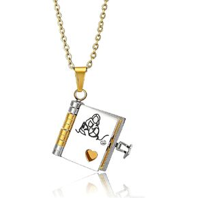 قلادة كتاب للابنة/الحفيدة، أجمل قلادة كتاب الفصل مع 6 صفحات. معلومات منقوشة هدية عيد ميلاد فريدة للابنة/الحفيدة in Kuwait