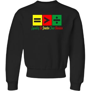 اذهب إلى كل شيء، المساواة أكبر من قسم الرجال من النوع الثقيل للشباب Crewneck in Kuwait