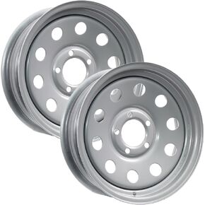eCustomrim 2-Pack Trailer Wheel 15x5 SPECIAL BOLT PATTERN 5 Lug On 5 Inch Center 15 Inch Silver Modular Rim in Saudi Arabia