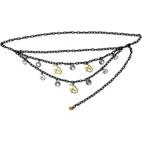 Buckle-Down Disney Belt, Chain Belt, Signature D Logo Chain Belt with Charms in Saudi Arabia