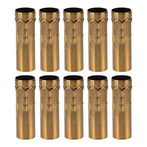 ViaGasaFamido 10Pcs 3" Tall Candle Socket Covers Candle Covers Sleeves Chandelier Light Bulb Sleeves Candle Light Socket Covers for E14 Chandelier Base Gold Bronze in Kuwait