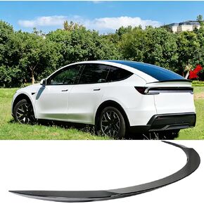 STSEV01 Rear Spoiler Fit for Tesla New Model Y Juniper 2026, Sporty V-Style Performance Appearance Type Wing, Trunk DeckLid Lip Exterior Accessories, Tape Installation (Glossy Black) in Kuwait