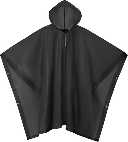 Rain Ponchos for Adults Waterproof Lightweight Raincoat for Men Women Hooded Reusable EVA Rain Jacket Coats in Saudi Arabia
