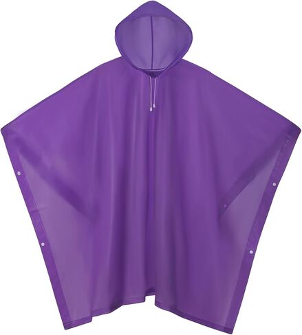 Rain Ponchos for Adults Waterproof Lightweight Raincoat for Men Women Hooded Reusable EVA Rain Jacket Coats in Saudi Arabia