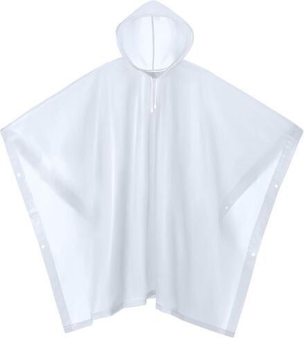 Rain Ponchos for Adults Waterproof Lightweight Raincoat for Men Women Hooded Reusable EVA Rain Jacket Coats in Saudi Arabia