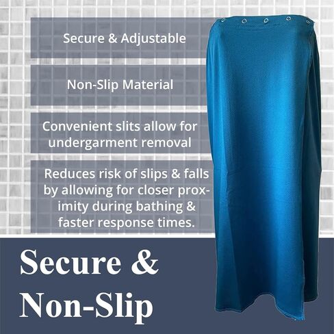 Dignity Bath & Spa Bathing Cover Up for Elderly, Senior or Disabled Women | Provides Privacy & Helps Caregivers with Bathing | Secure & Adjustable | Lightweight, Quick Drying, & Non Slip (Women's S/M) in Saudi Arabia