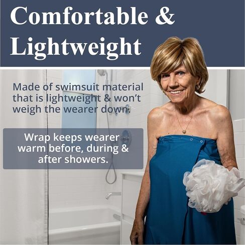 Dignity Bath & Spa Bathing Cover Up for Elderly, Senior or Disabled Women | Provides Privacy & Helps Caregivers with Bathing | Secure & Adjustable | Lightweight, Quick Drying, & Non Slip (Women's S/M) in Saudi Arabia