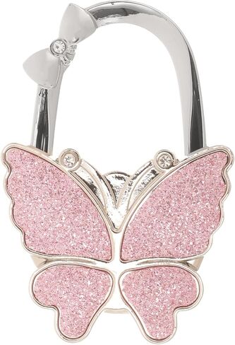 حامل حقيبة Veemoon للطاولة، حامل محفظة كبير على شكل فراشة للطاولة، حامل محفظة مزخرف عالي التحمل لمكتب المنزل والمكتب، وردي، 2.75 × 1.85 × 0.39 بوصة in Kuwait