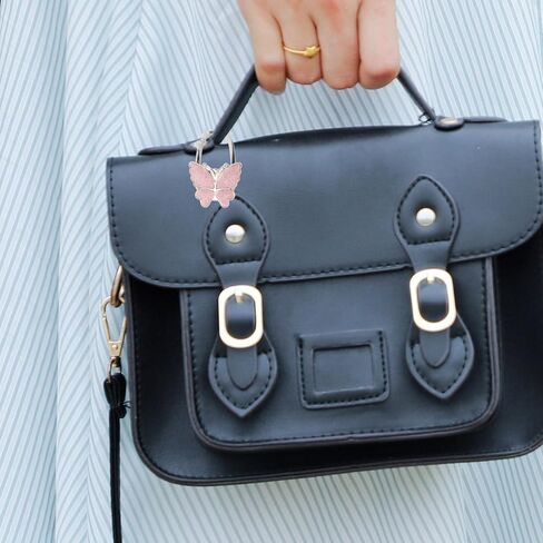 حامل حقيبة Veemoon للطاولة، حامل محفظة كبير على شكل فراشة للطاولة، حامل محفظة مزخرف عالي التحمل لمكتب المنزل والمكتب، وردي، 2.75 × 1.85 × 0.39 بوصة in Kuwait