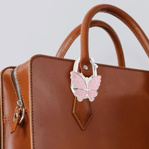 حامل حقيبة Veemoon للطاولة، حامل محفظة كبير على شكل فراشة للطاولة، حامل محفظة مزخرف عالي التحمل لمكتب المنزل والمكتب، وردي، 2.75 × 1.85 × 0.39 بوصة in Kuwait