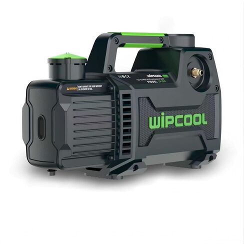 1/2HP Dual Stage Cordless HVAC Vacuum Pump, 18V Lithium-Ion 15 Micron 5 CFM, for A2L Refrigerants w/Overhead Gauge & Anti-Leak Design, Fit for Milwaukee/DeWalt/Makita Batteries in Saudi Arabia